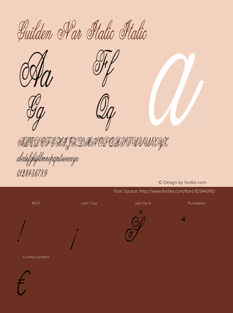 Guilden Nar Italic Italic Version 1.000图片样张