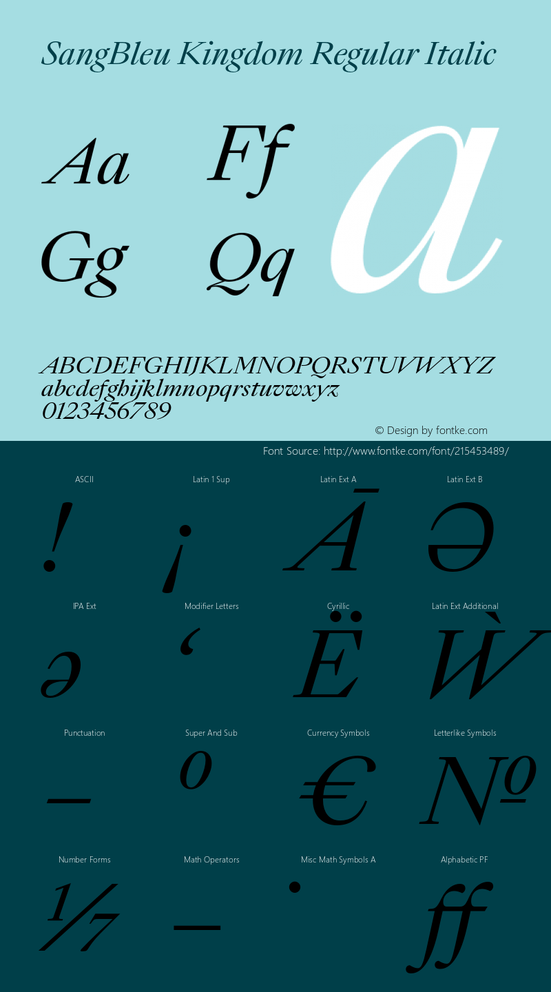 SangBleu Kingdom Regular Italic Version 2.500 | FøM Fix图片样张