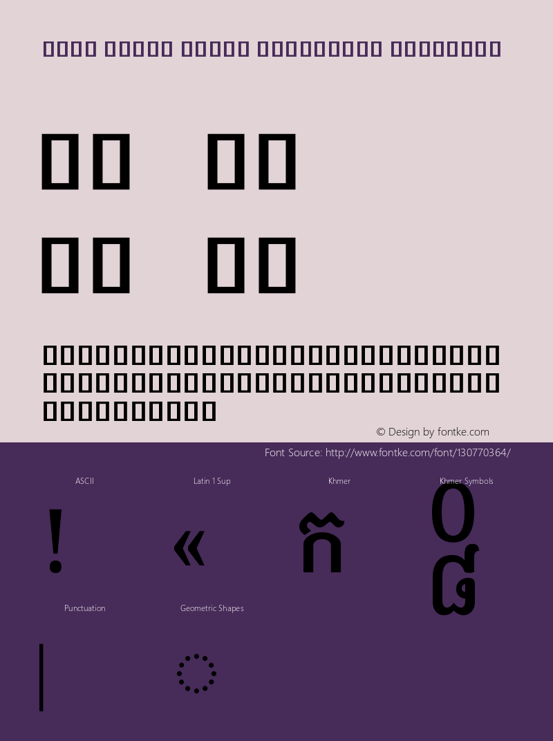 Noto Serif Khmer Condensed SemiBold Version 2.001图片样张