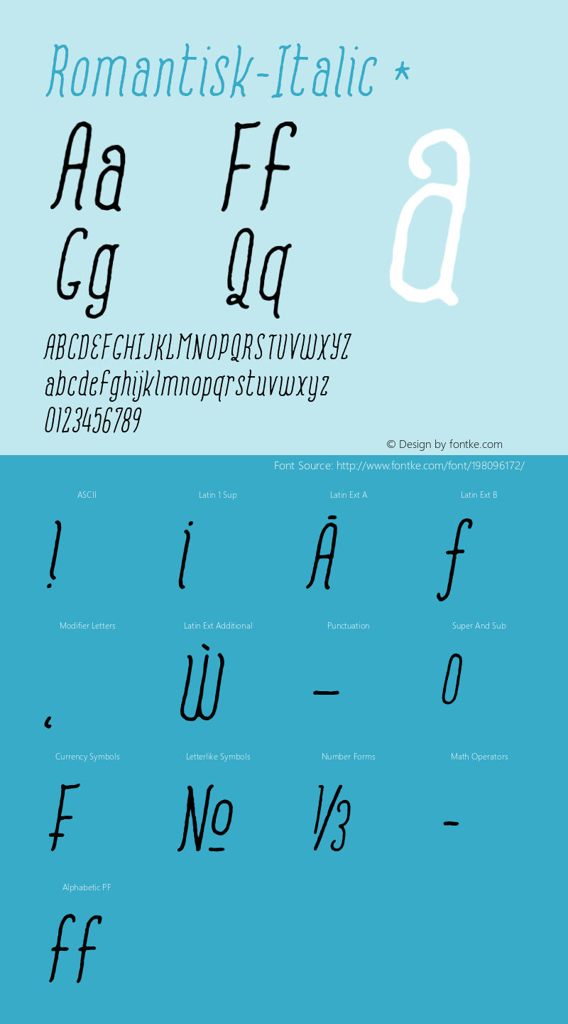 ☞Romantisk Italic Version 1.000;com.myfonts.easy.pizzadude.romantisk.Italic.wfkit2.version.59hZ图片样张