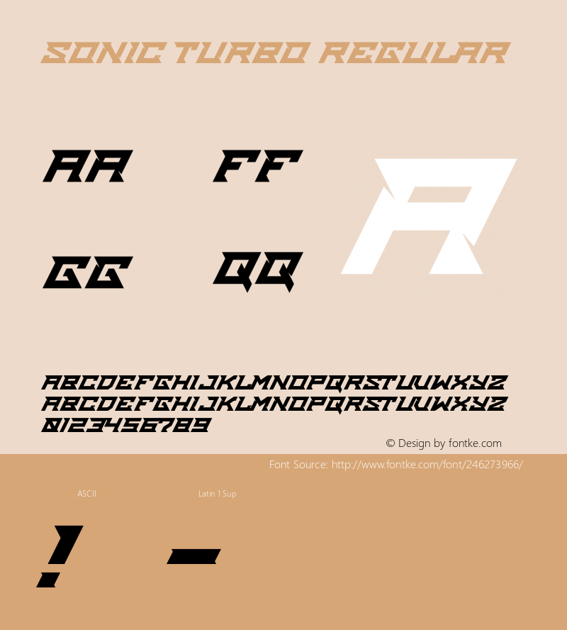 Sonic Turbo Version 1.00;October 28, 2022;FontCreator 12.0.0.2539 64-bit图片样张