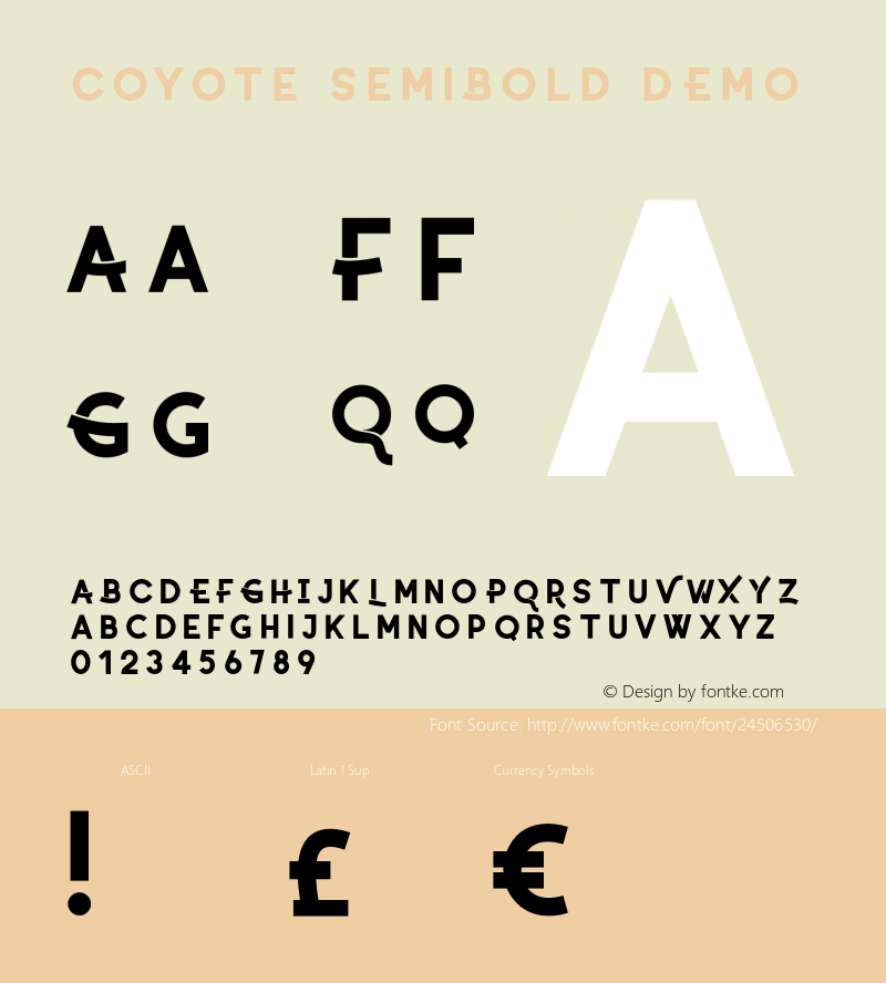 Coyote-SemiBoldDEMO Version 1.000;PS 001.000;hotconv 1.0.88;makeotf.lib2.5.64775图片样张