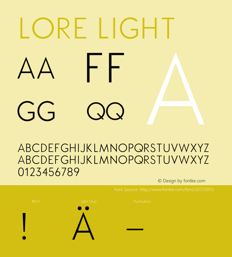 LORE Light Version 1.000;PS 001.000;hotconv 1.0.70;makeotf.lib2.5.58329 DEVELOPMENT图片样张