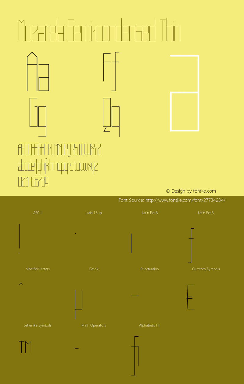 Muzarela-SemicondensedThin Version 1.000图片样张