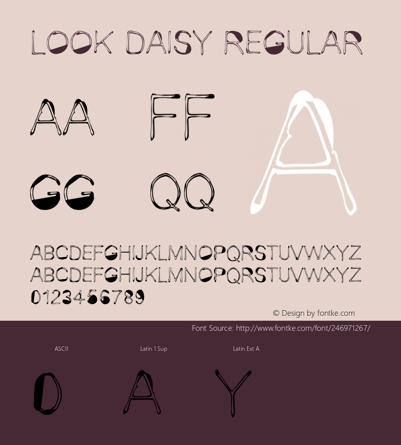 Look Daisy Version 1.002;Fontself Maker 3.5.7图片样张