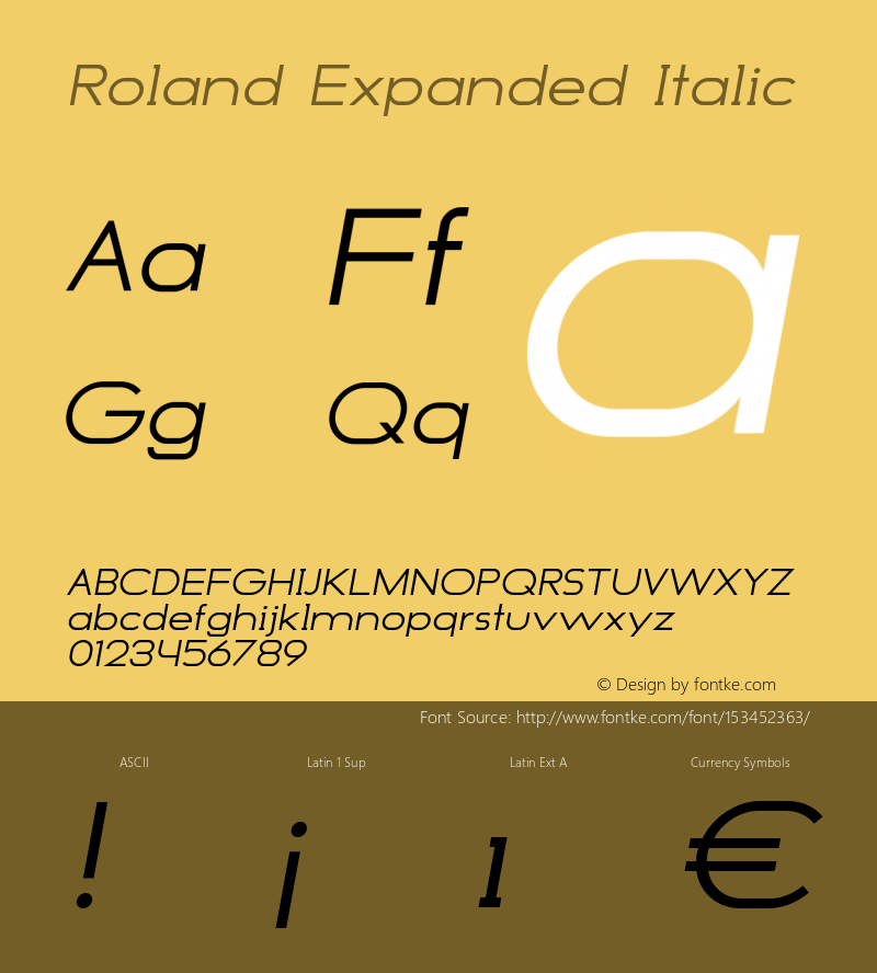 Roland Expanded Italic Version 1.000图片样张