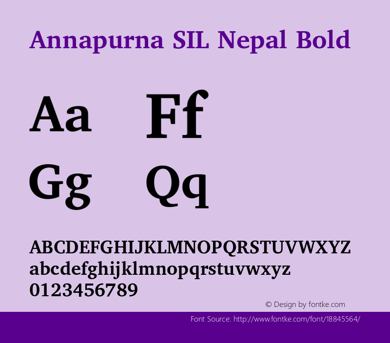 Annapurna SIL Nepal Bold Version 1.202 ; RegionNepal noSS图片样张