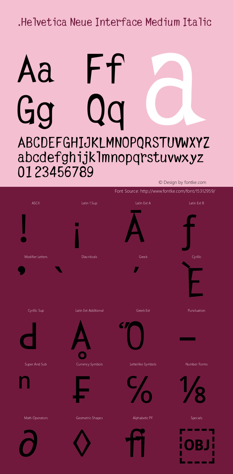 .Helvetica Neue Interface Medium Italic 9.0d61e1图片样张