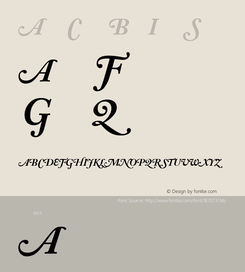 Adobe Caslon Bold Italic Swash 001.002图片样张