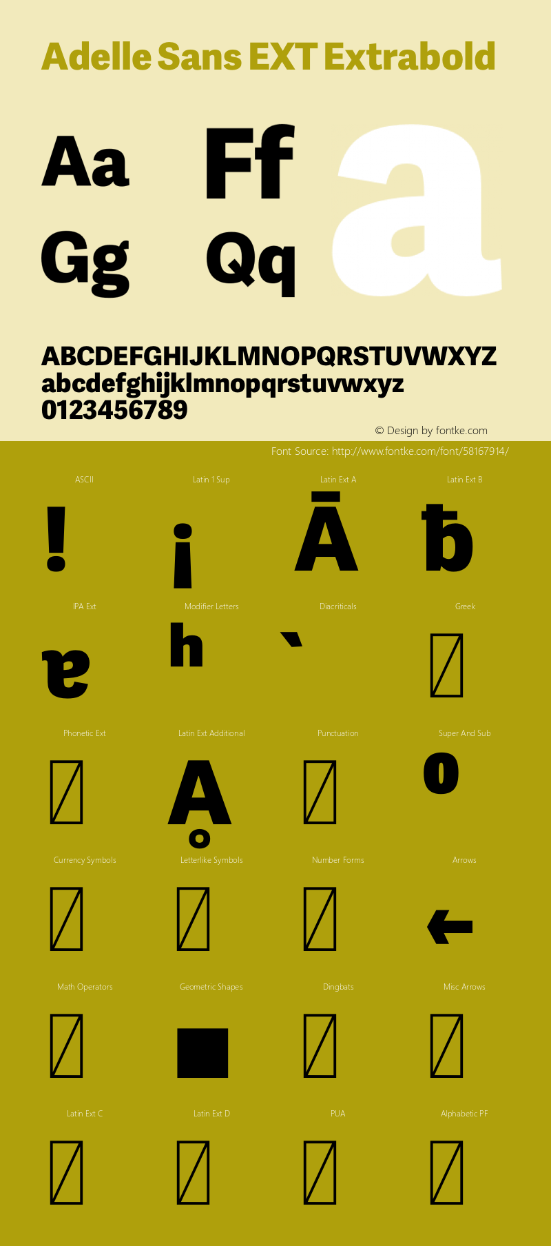 Adelle Sans EXT Extrabold Version 2.000;hotconv 1.0.109;makeotfexe 2.5.65596图片样张