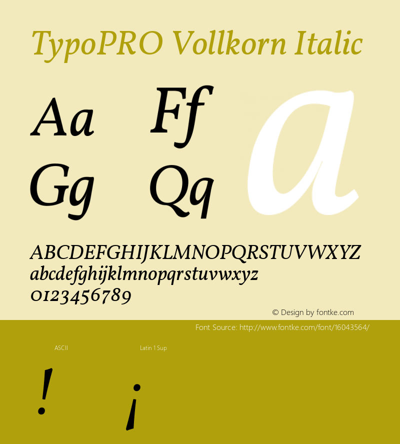 TypoPRO Vollkorn Italic Version 3.005;PS 003.005;hotconv 1.0.70;makeotf.lib2.5.58329图片样张