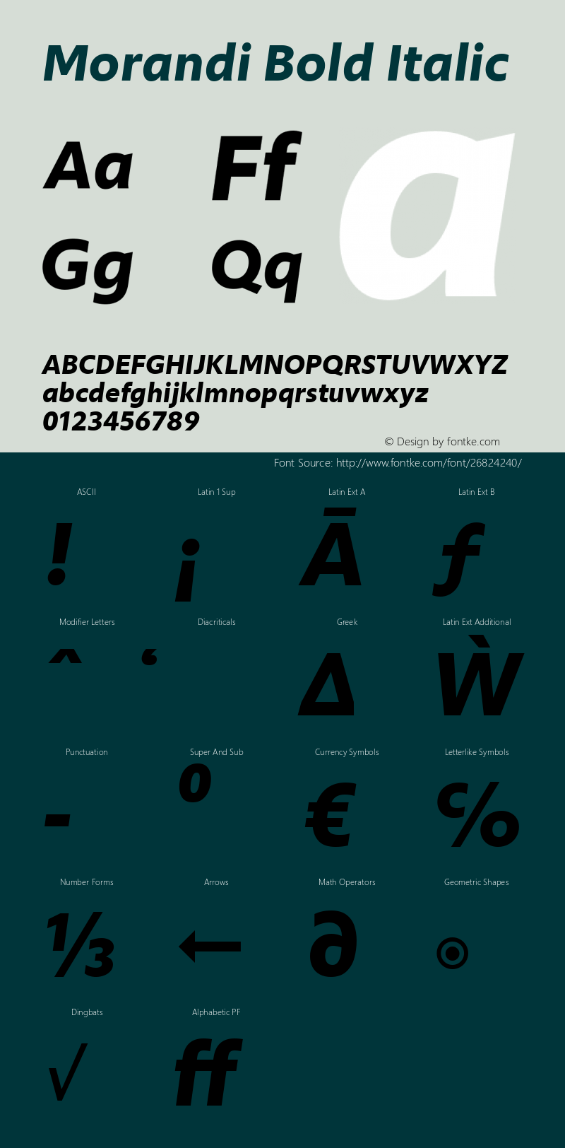 Morandi Bold Italic Version 1.20, build 14, gb1060, s3图片样张