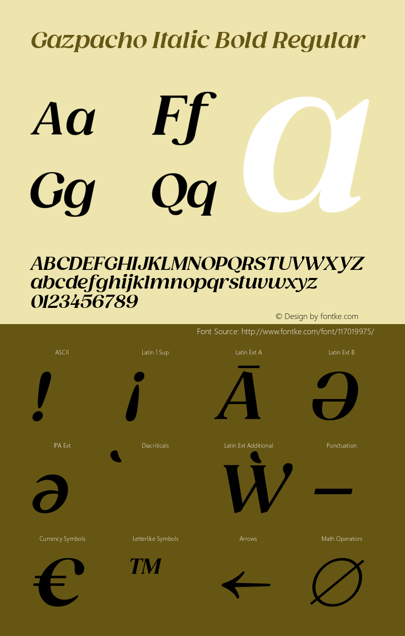 Gazpacho Italic Bold Version 1.00, SI, January 7, 2021, initial release图片样张