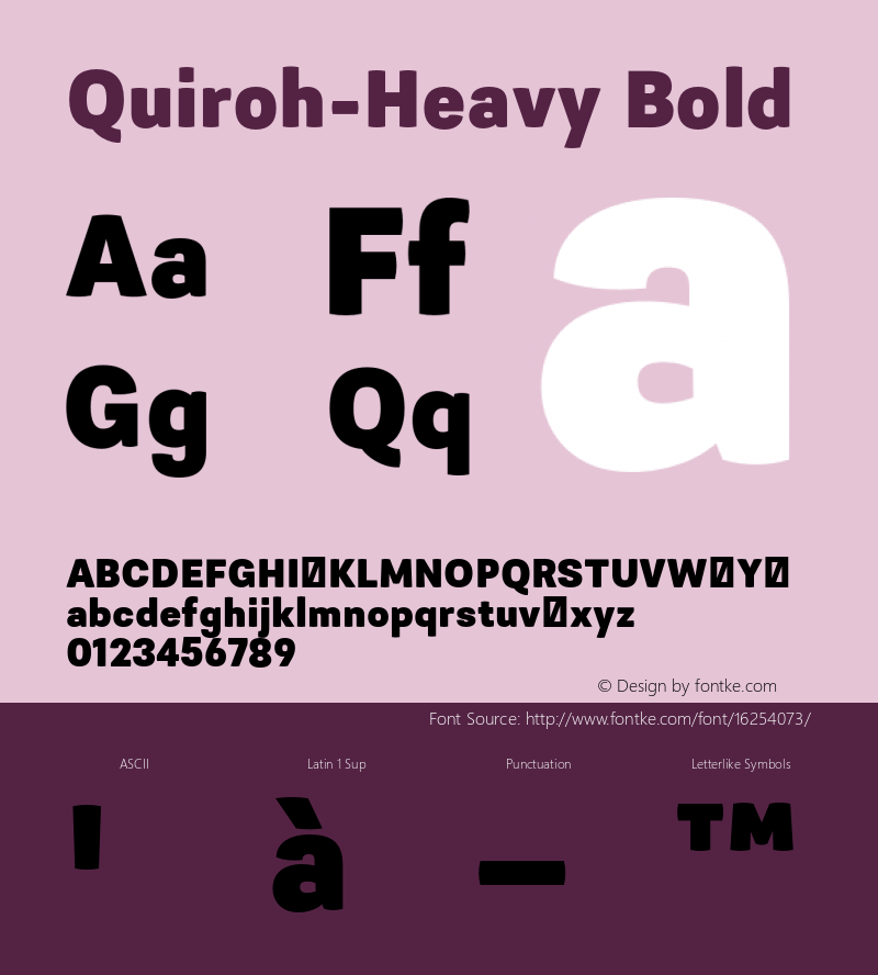 Quiroh-Heavy Bold Version 1.0图片样张