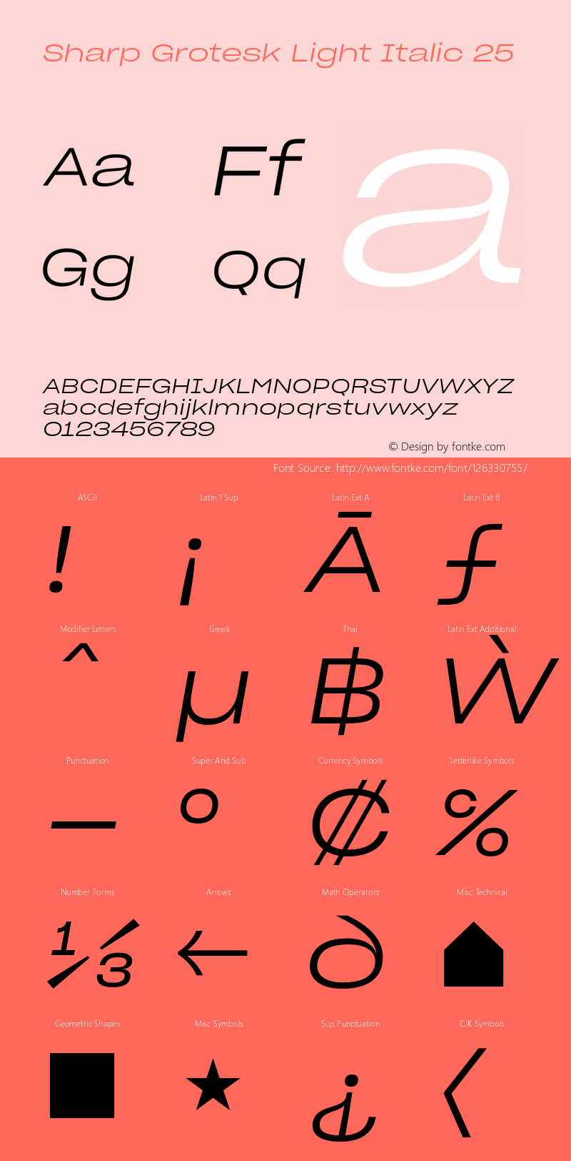 Sharp Grotesk Light Italic 25 Version 1.003图片样张