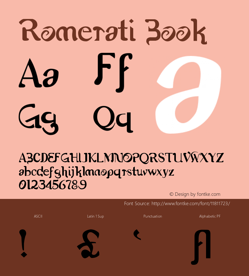 Romerati Book Version Macromedia Fontograp图片样张