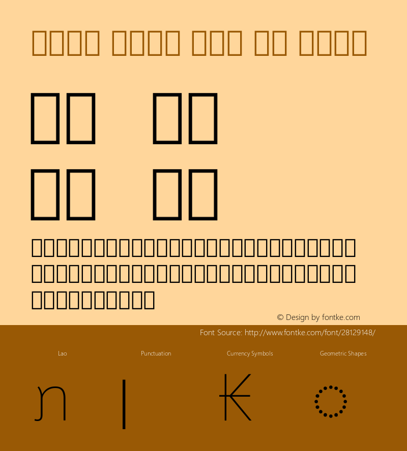 Noto Sans Lao UI Thin Version 2.000图片样张