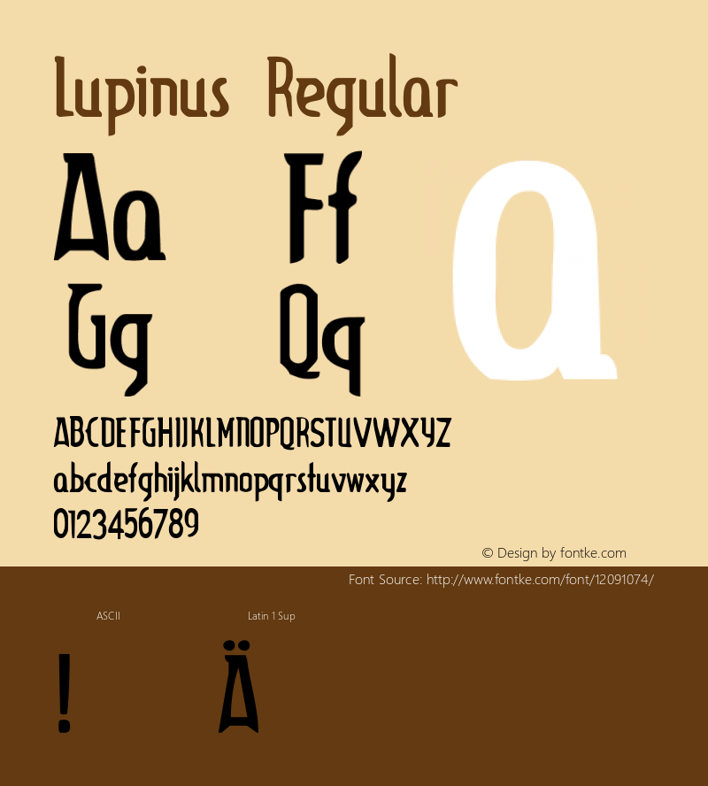 Lupinus Regular 1.1 27.07.99图片样张