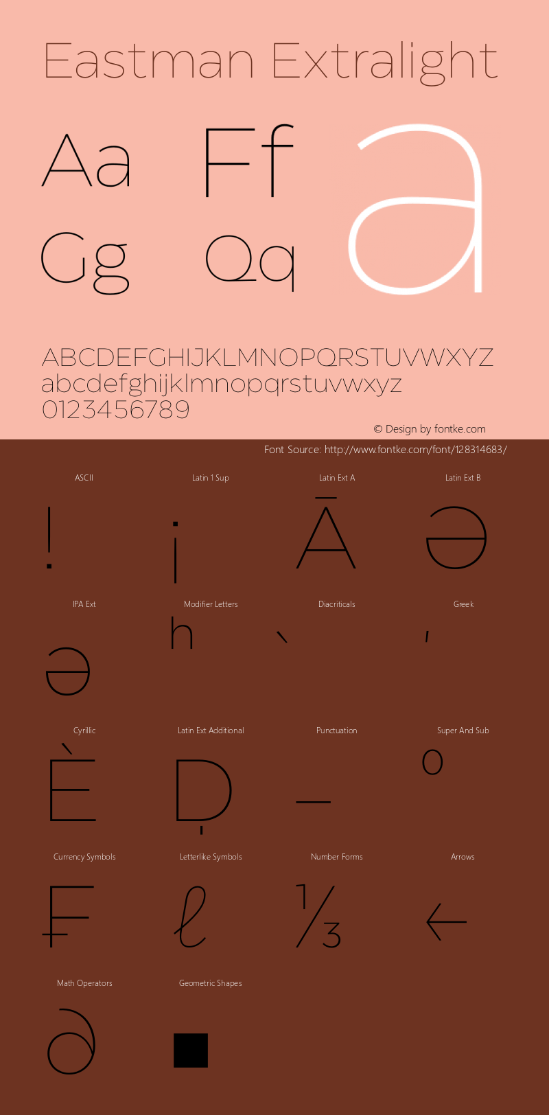 Eastman Extralight Version 1.001;hotconv 1.0.109;makeotfexe 2.5.65596图片样张