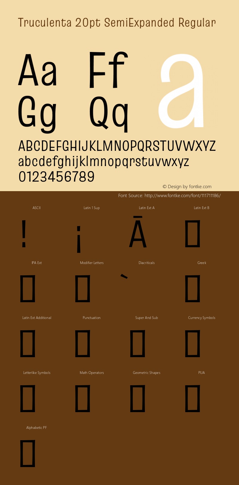 Truculenta 20pt SemiExpanded Regular Version 1.002图片样张