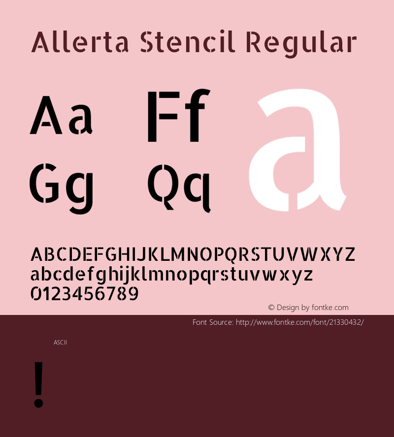 AllertaStencil Version 1.0图片样张