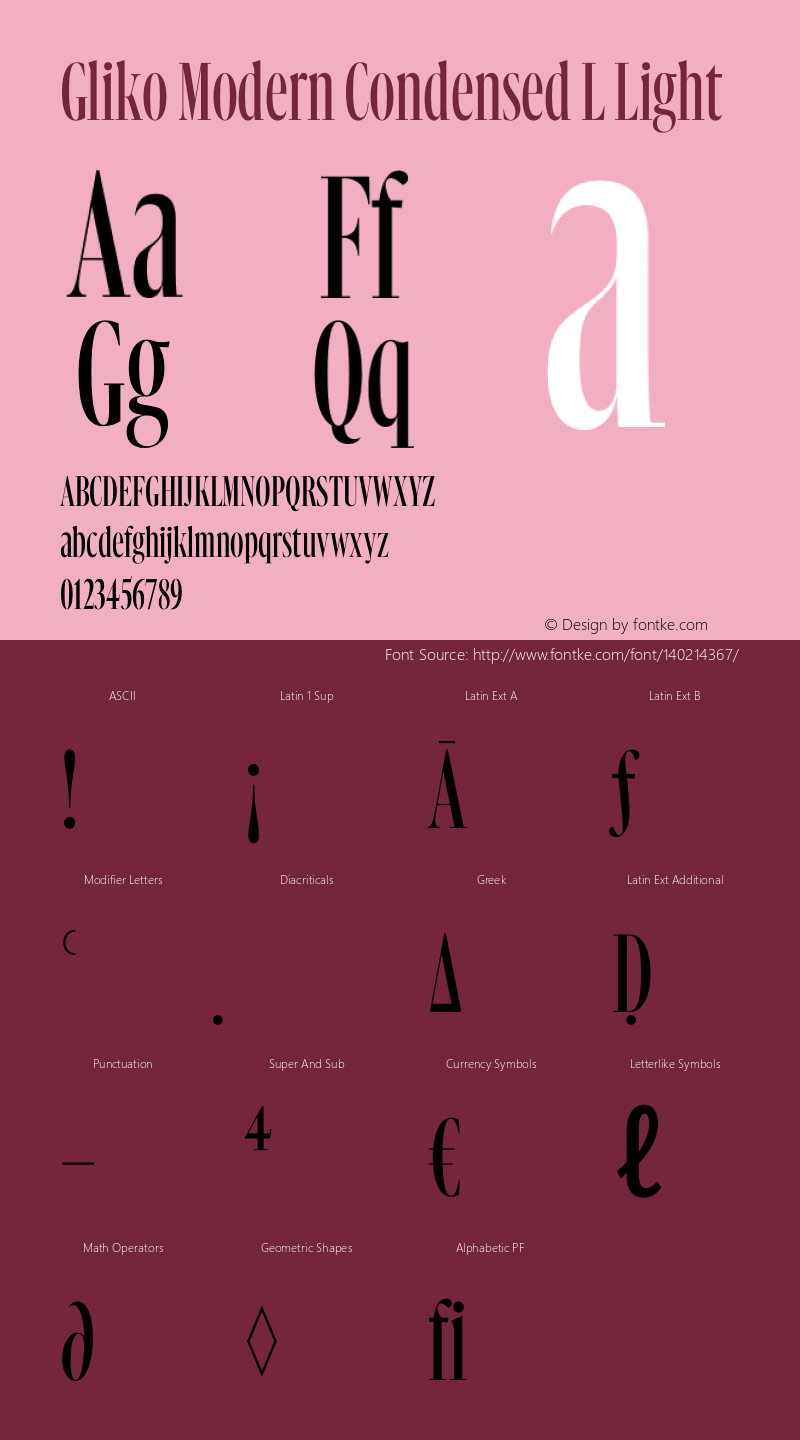 Gliko Modern Condensed L Light Version 2.000 | w-rip DC20200115图片样张