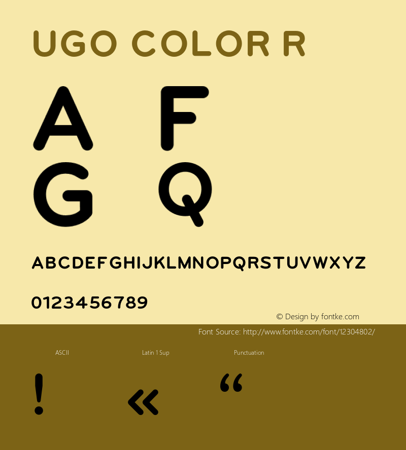 UGO COLOR Regular Version 1.000;PS 001.001;hotconv 1.0.56图片样张