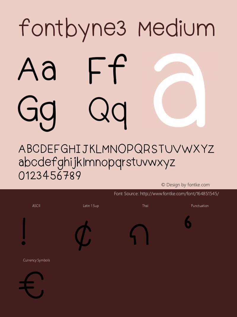 fontbyne3 Version 001.000图片样张