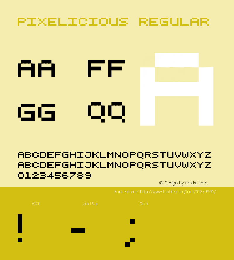 Pixelicious Regular Version 1.00 January 5, 2006图片样张