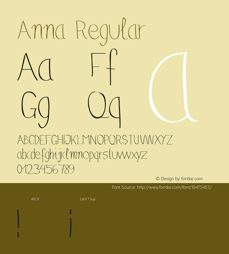 Anna Regular Version 1.000;PS 001.001;hotconv 1.0.56图片样张