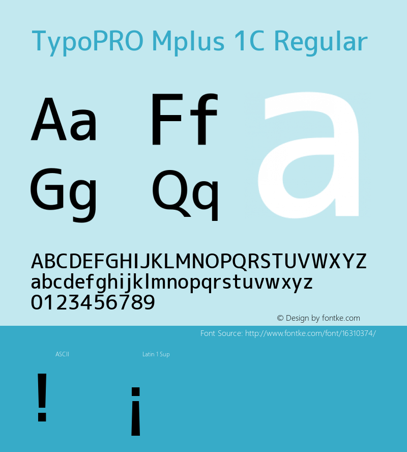 TypoPRO Mplus 1C Regular Version 1.059图片样张