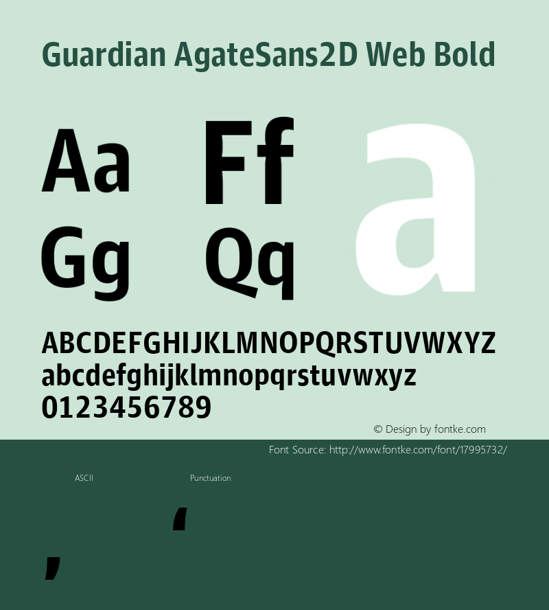Guardian AgateSans2D Web Bold Version 001.002 2011图片样张