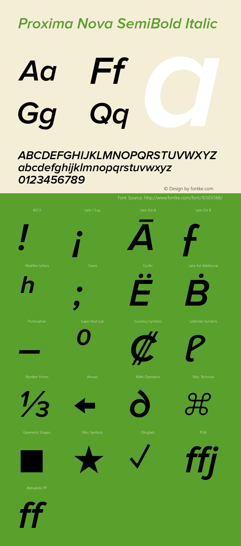 Proxima Nova SemiBold Italic Version 2.003图片样张