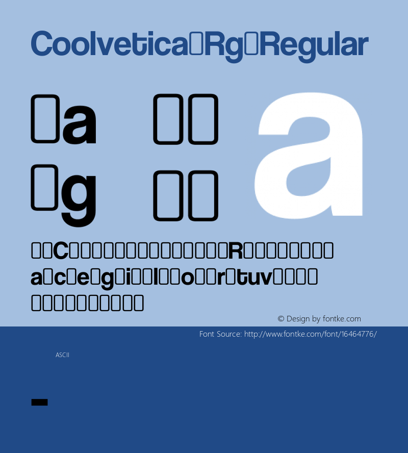 Coolvetica Rg Regular Version 4.200图片样张