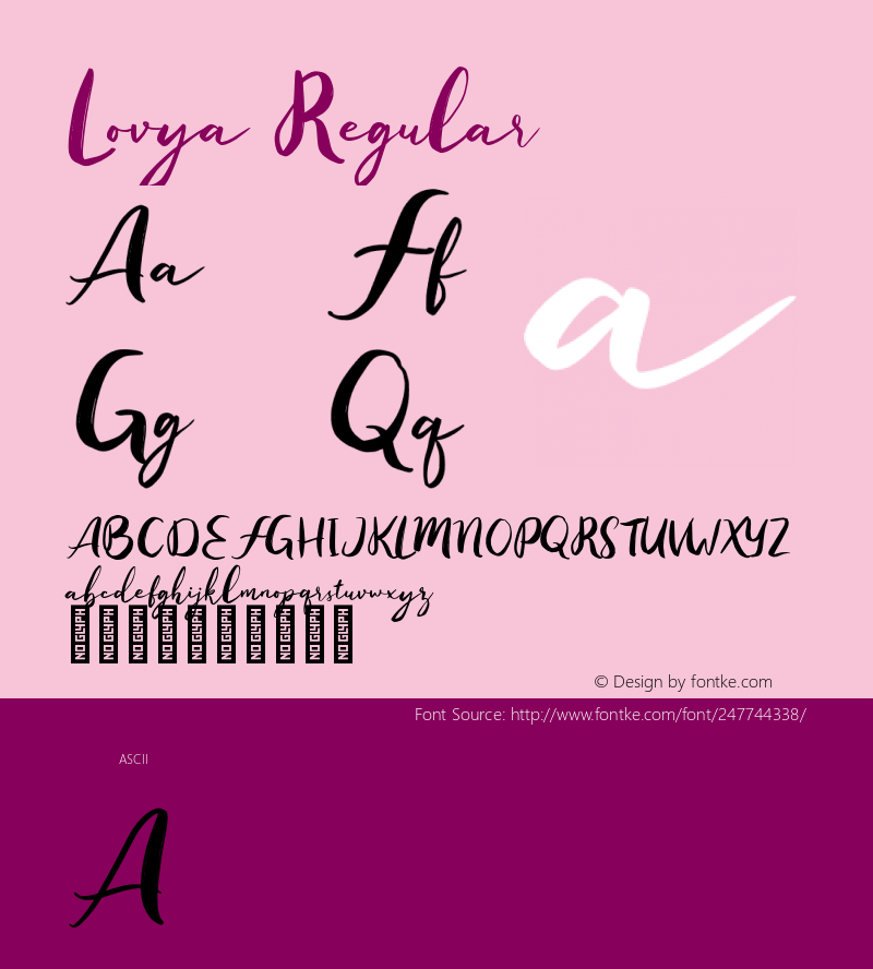 Lovya Regular Version 1.000;Glyphs 3.2 (3184)图片样张