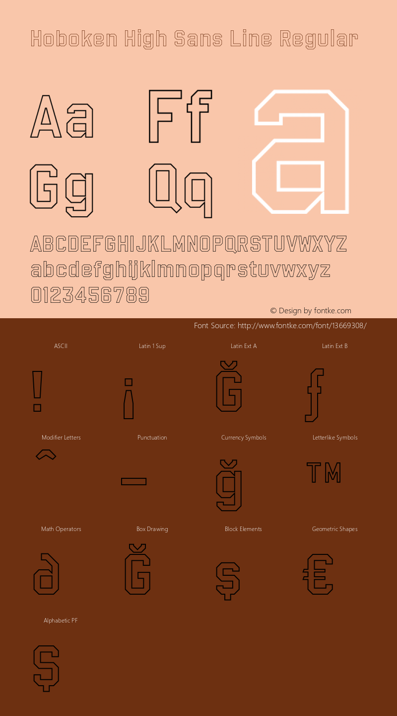 Hoboken High Sans Line Regular Version 1.101;PS 001.001;hotconv 1.0.38图片样张