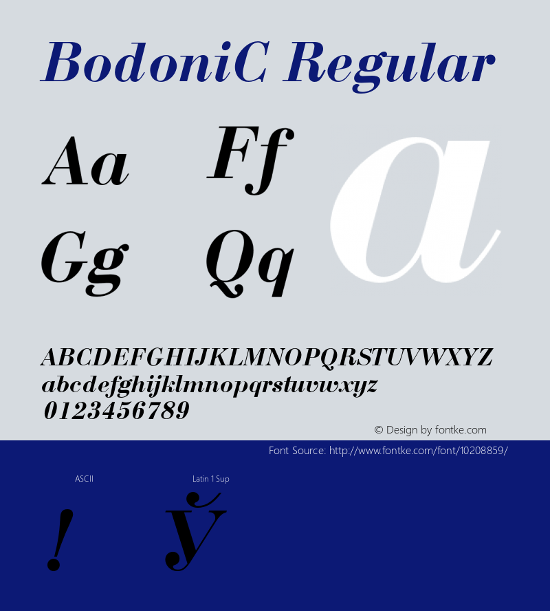 BodoniC Regular 001.000图片样张