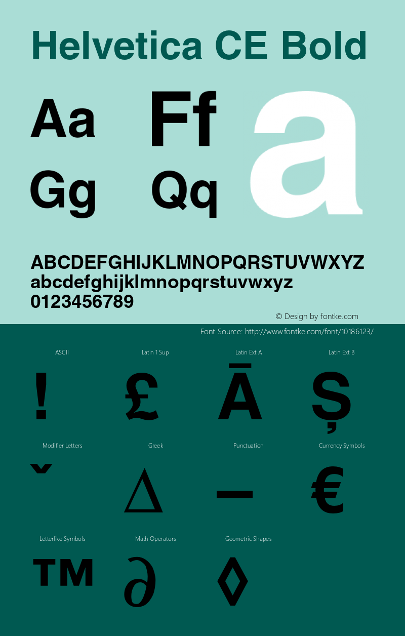 Helvetica CE Bold OTF 1.0;PS 002.001;Core 1.0.22图片样张