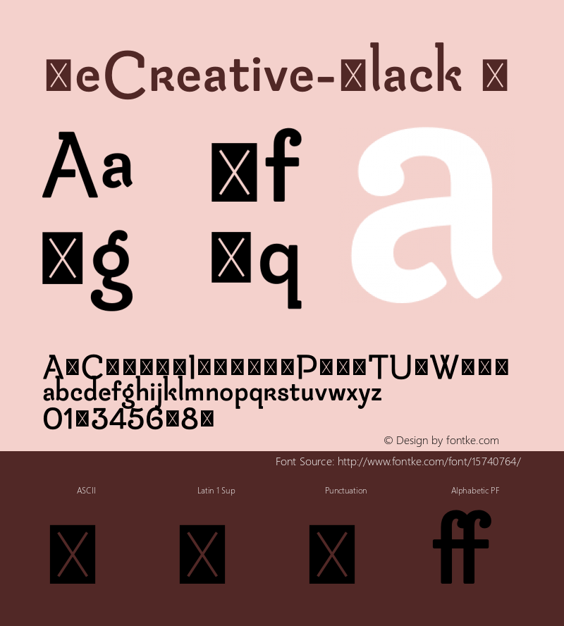 BeCreative-Black ☞ Version 1.001;com.myfonts.easy.corradine.be-creative.black.wfkit2.version.4tzL图片样张