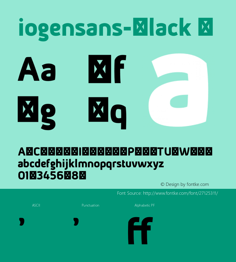 ☞iogensans-Black 1.000;com.myfonts.easy.taner-ardali.iogen.sans-black.wfkit2.version.4tt1图片样张