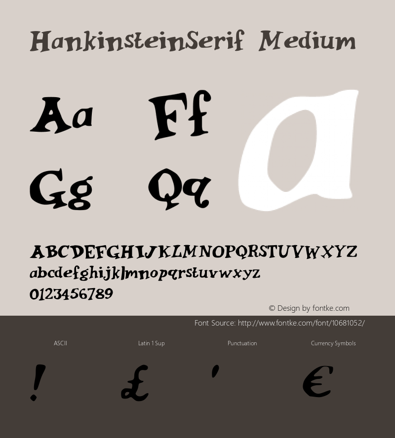 HankinsteinSerif Medium Version 001.000图片样张