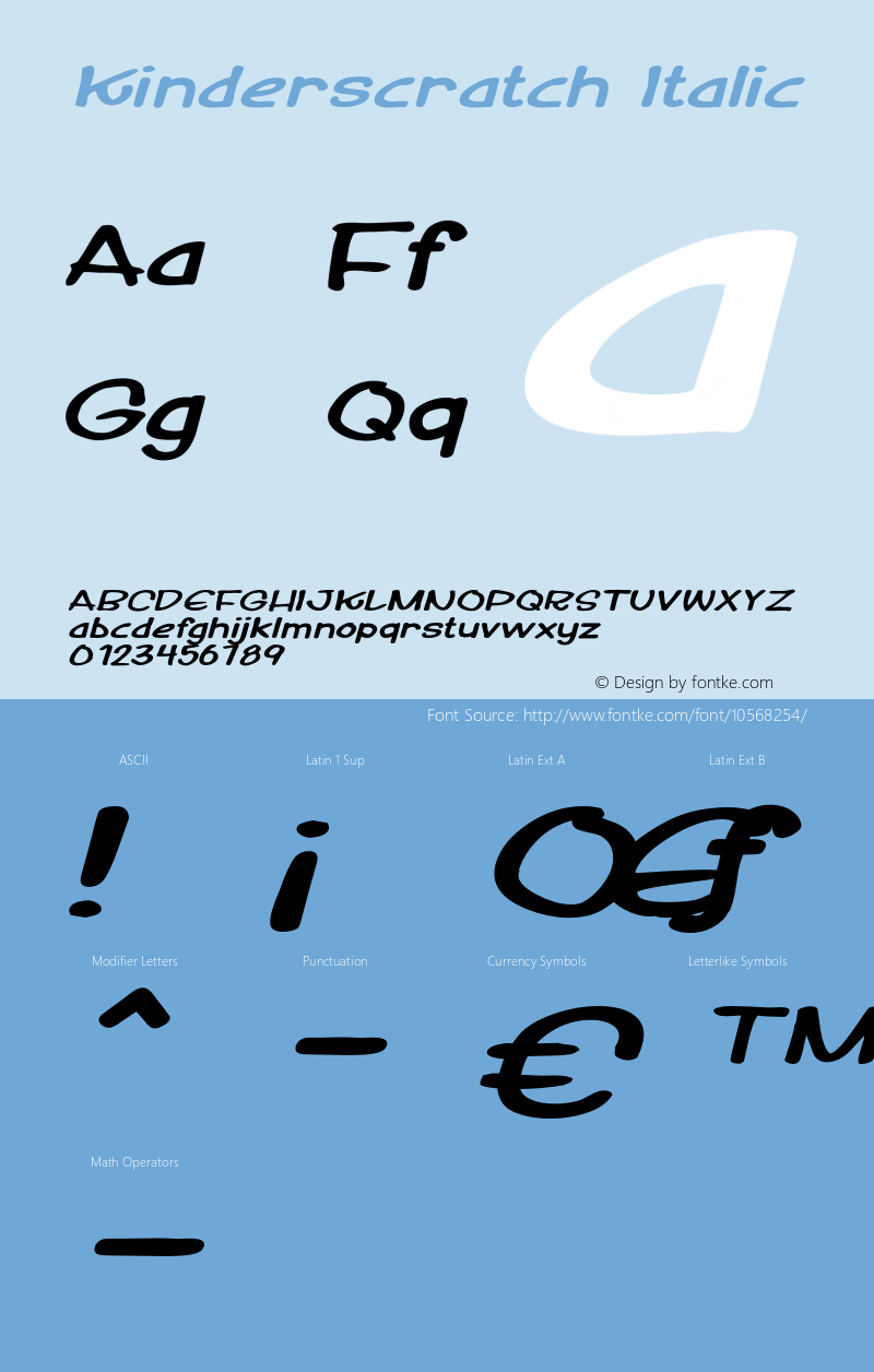 Kinderscratch Italic Version 1.000图片样张