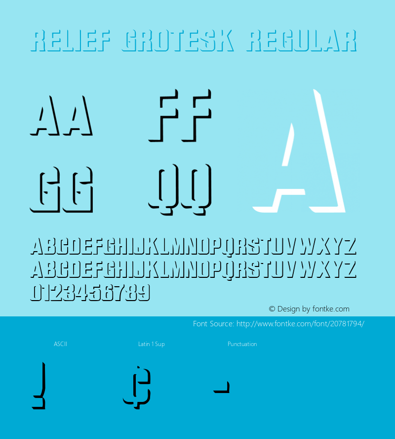 Relief Grotesk Version 2.01 2003图片样张