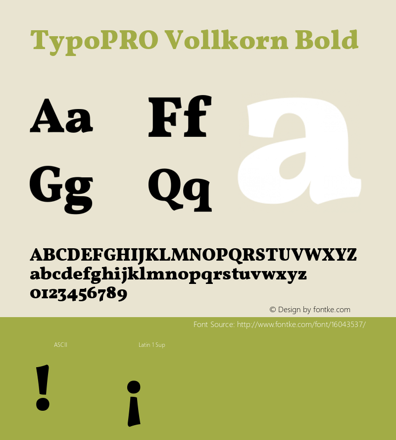 TypoPRO Vollkorn Bold Version 3.005;PS 003.005;hotconv 1.0.70;makeotf.lib2.5.58329图片样张