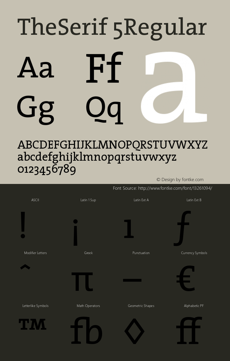 TheSerif 5Regular Version 1.0图片样张