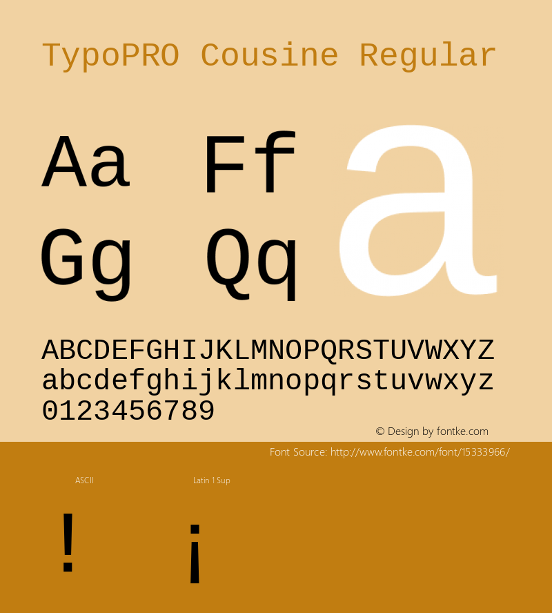 TypoPRO Cousine Regular Version 1.21图片样张