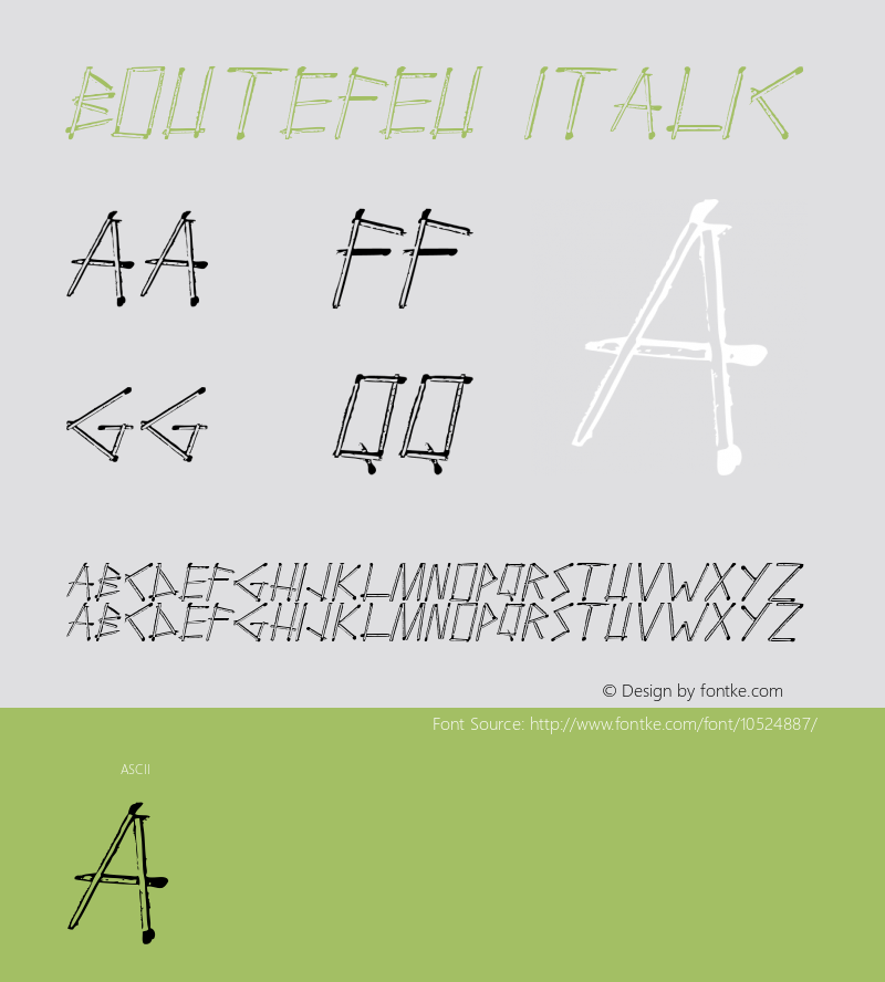 Boutefeu Italic Version 1.00 2013图片样张