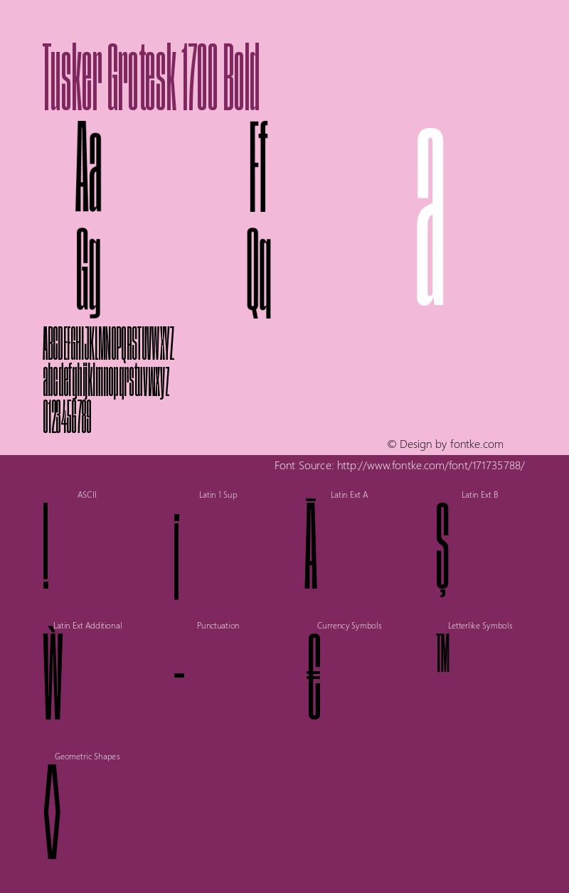 Tusker Grotesk 1700 Bold 1.000图片样张