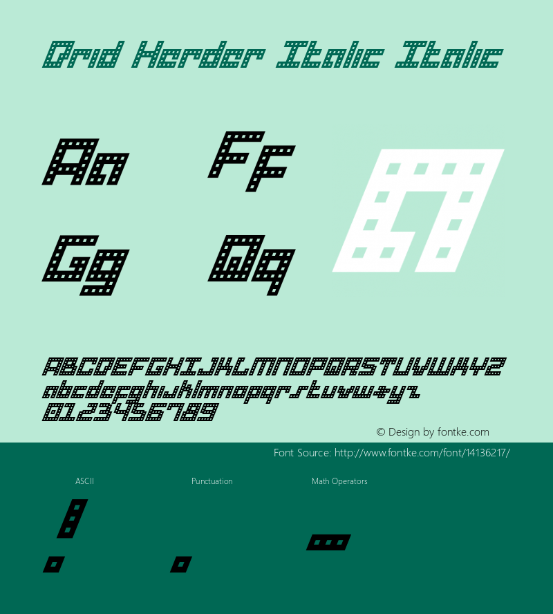 Drid Herder Italic Italic Version 001.000图片样张