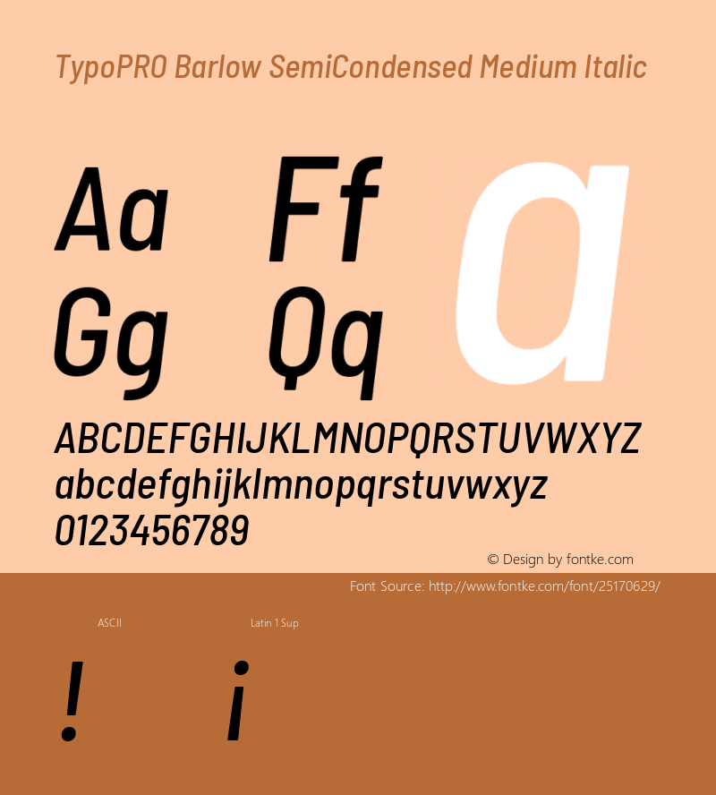 TypoPRO Barlow Semi Condensed Medium Italic Version 1.301图片样张